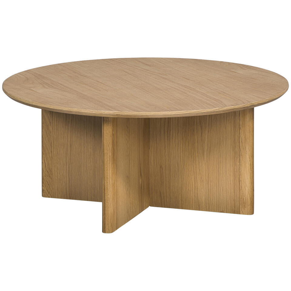 Leen Bakker Salontafel Nicola Naturel 35x80x80 Cm MDF Bruin