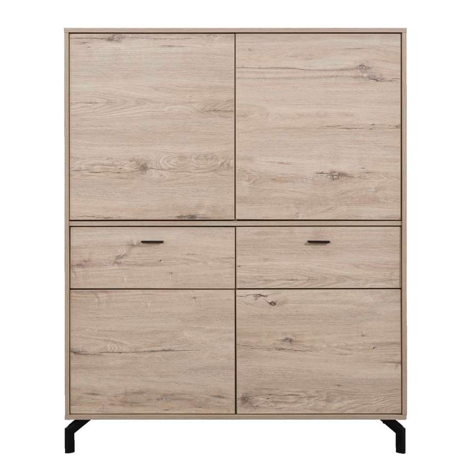 Barkast Timon - vergrijsd eiken - 149x121x50 cm Barkast Timon - vergrijsd eiken - 149x121x50 cm