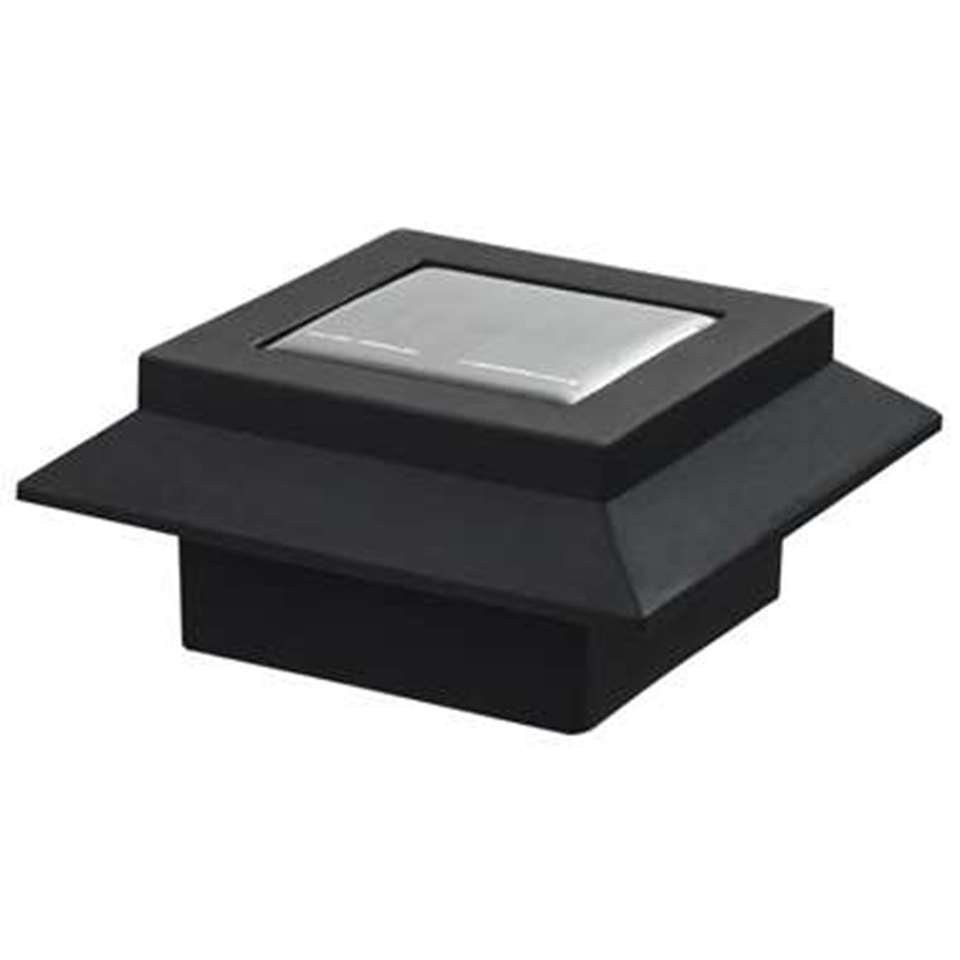 VIDAXL Solarlampen 12 st LED vierkant 12 cm zwart