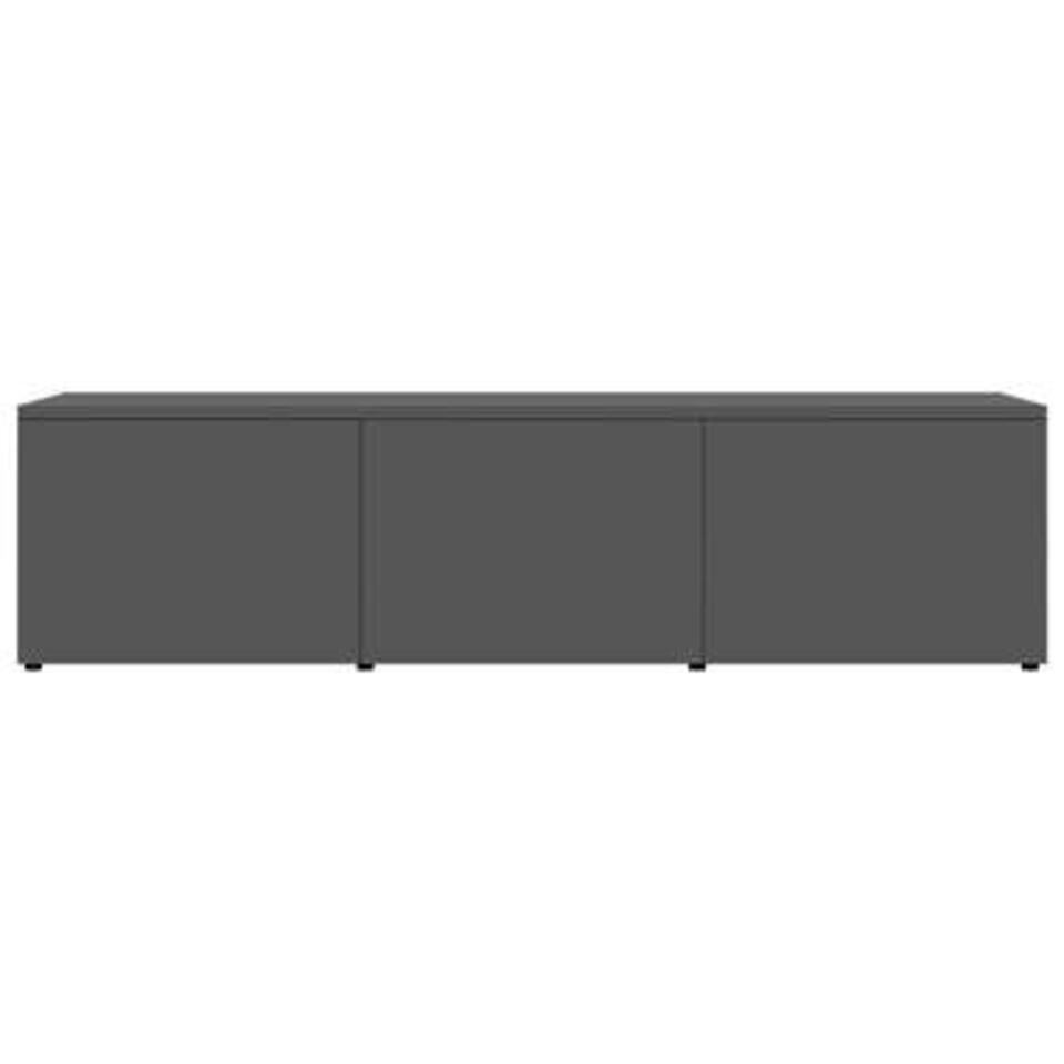 VIDAXL Tv-meubel 120x34x30 cm spaanplaat hoogglans grijs