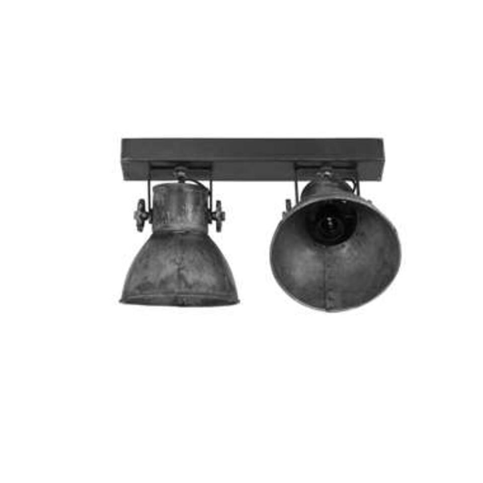 Hang-/wandlamp ELAY - Vintage Zilver - 2-Lichtpunten