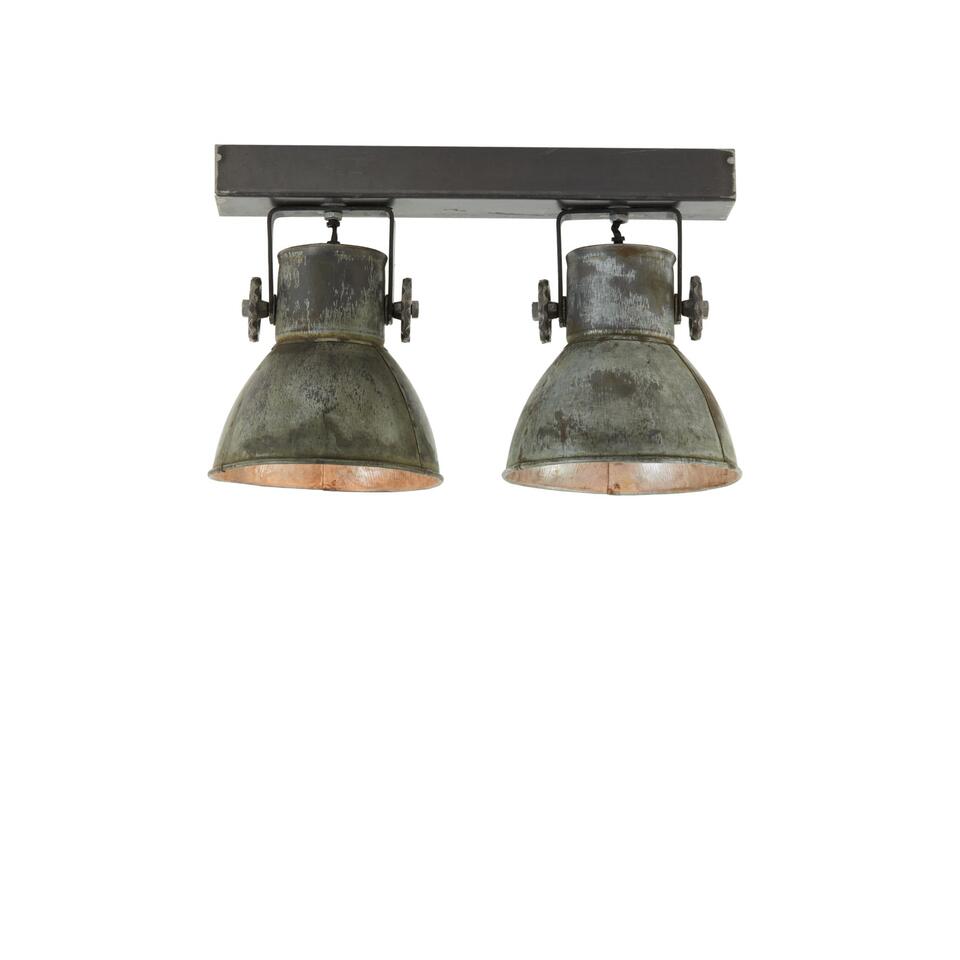 Hang-/wandlamp ELAY - Vintage Zilver - 2-Lichtpunten