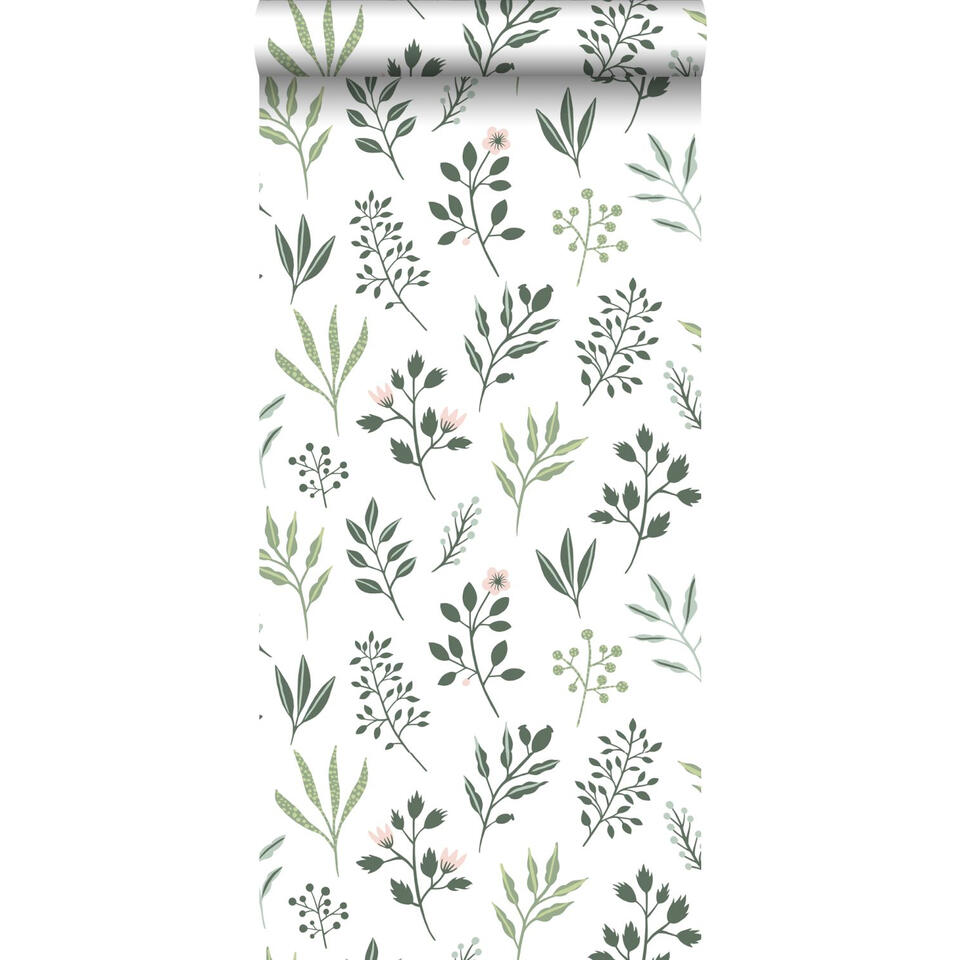 ESTAhome behang - bloemmotief - wit, vergrijsd - 53 cm x 10,05 m product