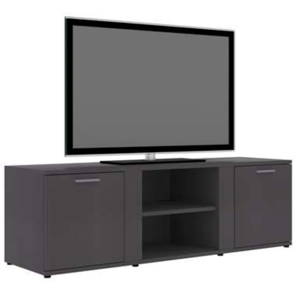 VIDAXL Tv-meubel 120x34x37 cm spaanplaat grijs