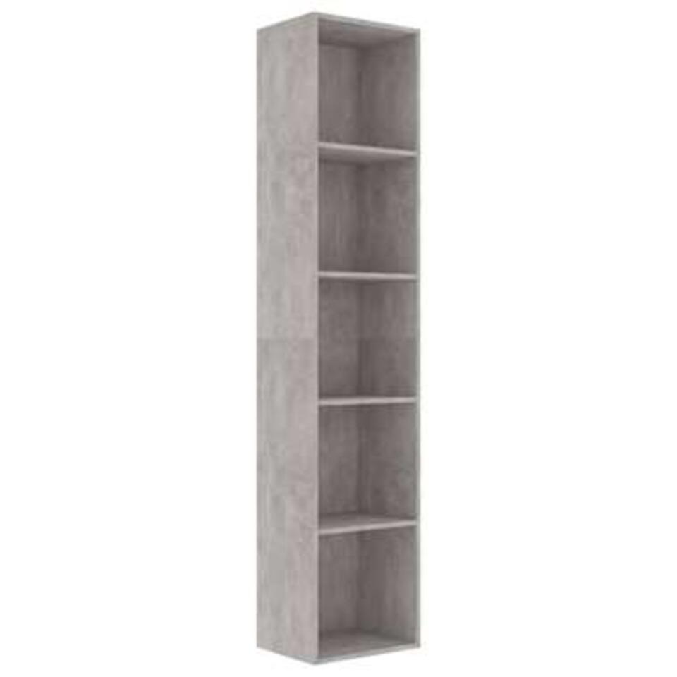 vidaXL Boekenkast 40x30x189 cm spaanplaat betongrijs product