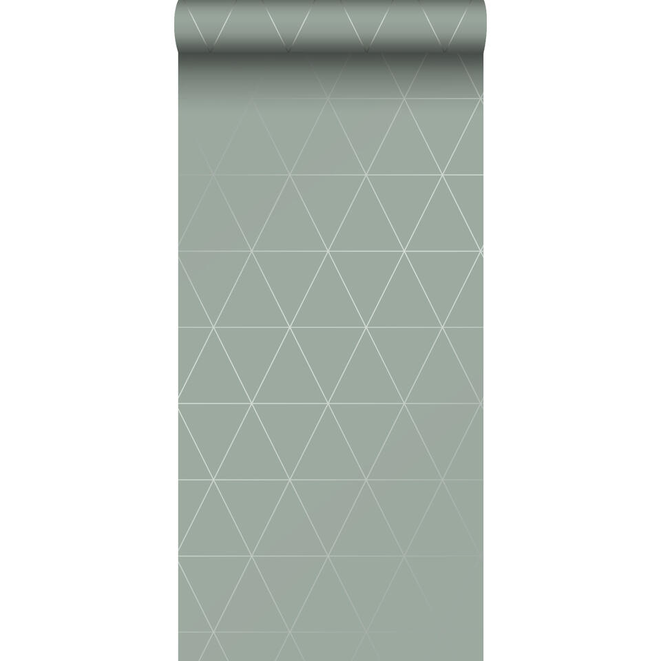 Origin behang - grafische driehoeken - groen - 0.53 x 10.05 m product