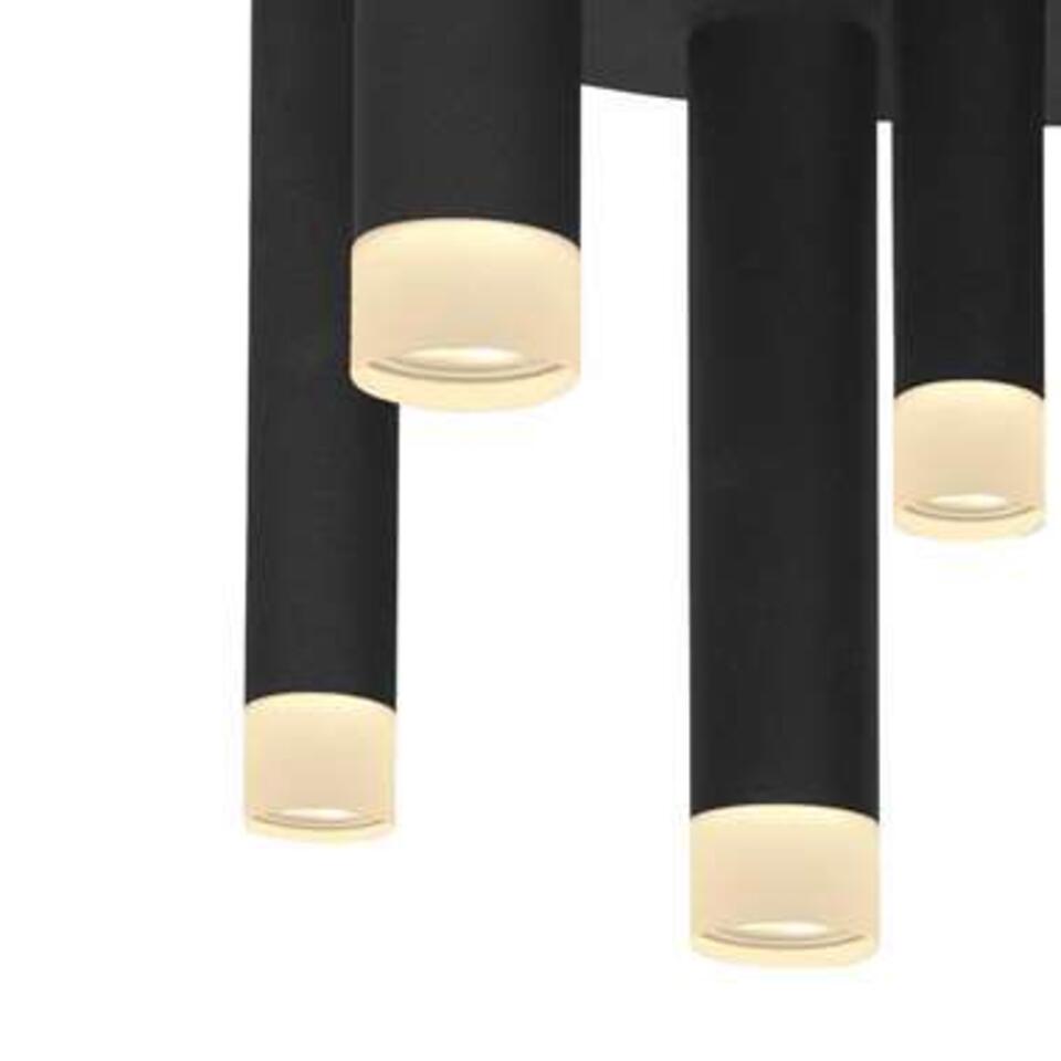 Highlight Plafondlamp Tubes - 9 lichts - Ø 40 cm - zwart