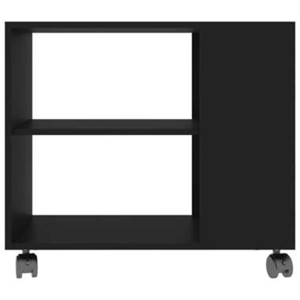VIDAXL Bijzettafel 70x35x55 cm spaanplaat zwart