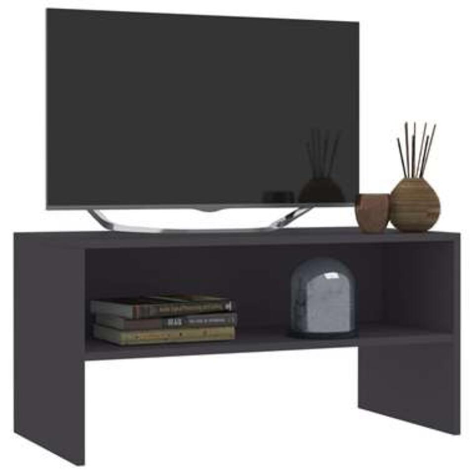 VIDAXL Tv-meubel 80x40x40 cm spaanplaat grijs