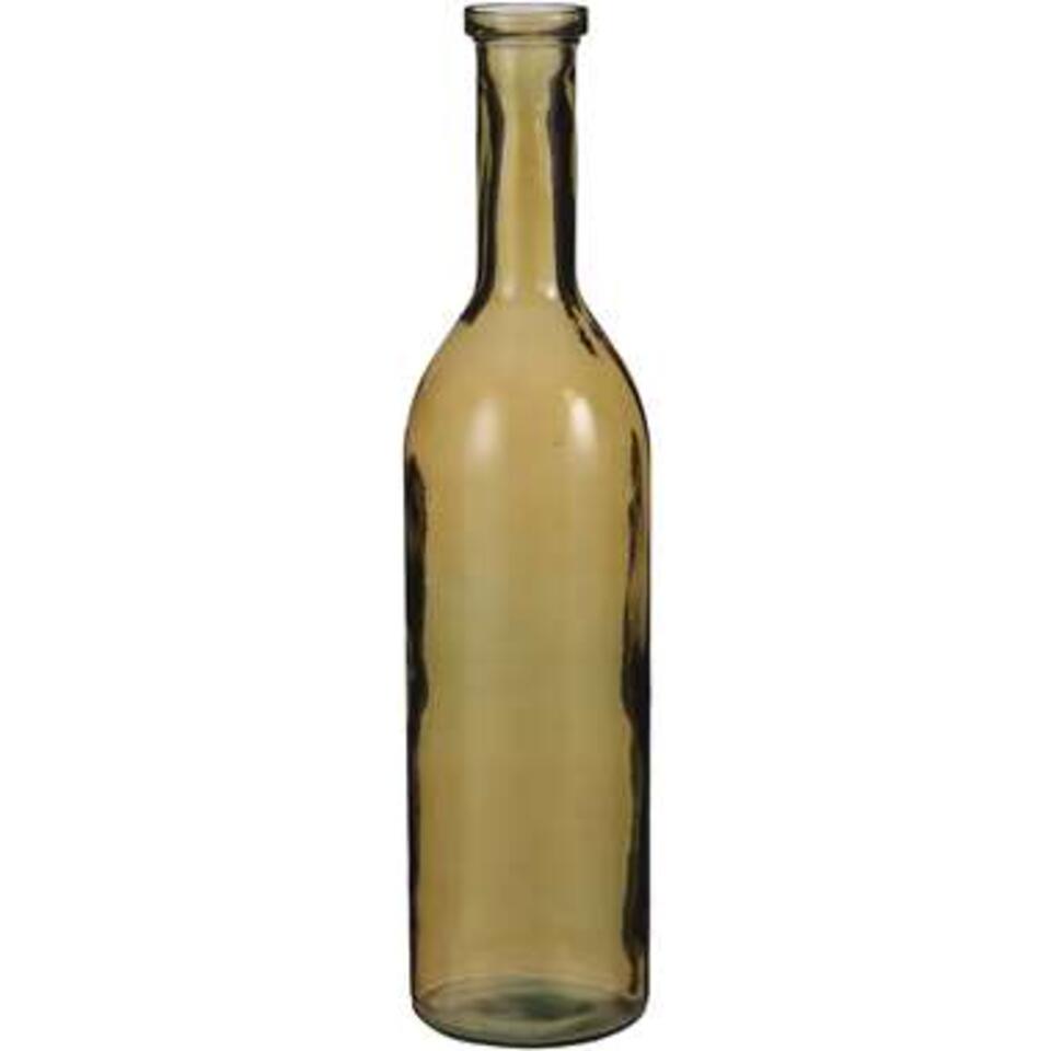 Mica Decorations Vaas fles Rioja - okergeel - eco glas - 18 x 75 cm product