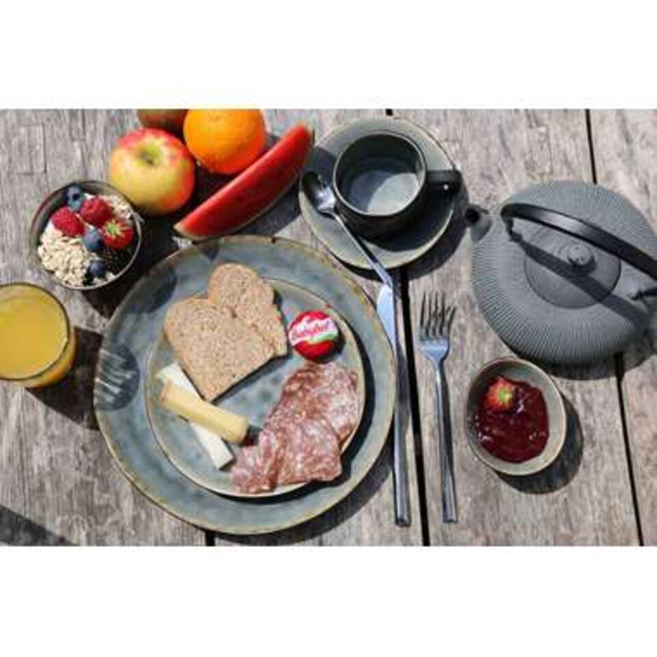 Cosy&Trendy Laguna Blue-Grey ontbijtbord - Ø 20 cm - Set-6