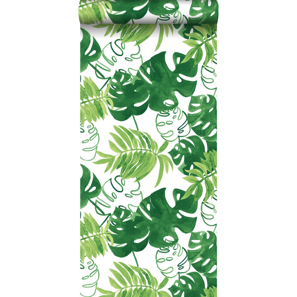 ESTAhome behang - jungle bladeren - groen - 53 cm x 10,05 m product