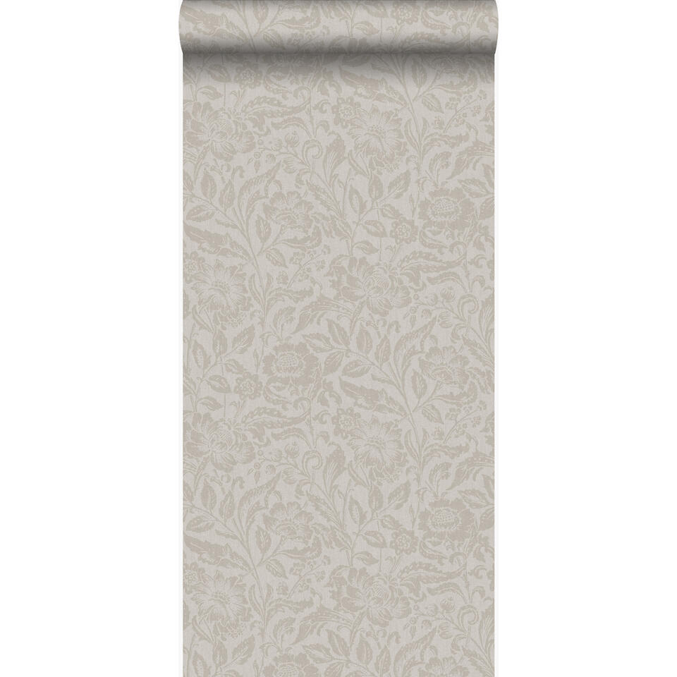 Origin behang - bloemen - licht taupe - 53 cm x 10,05 m product