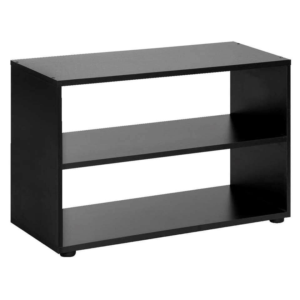 TV-meubel Vancouver - zwart/hout - 45x60x39 cm