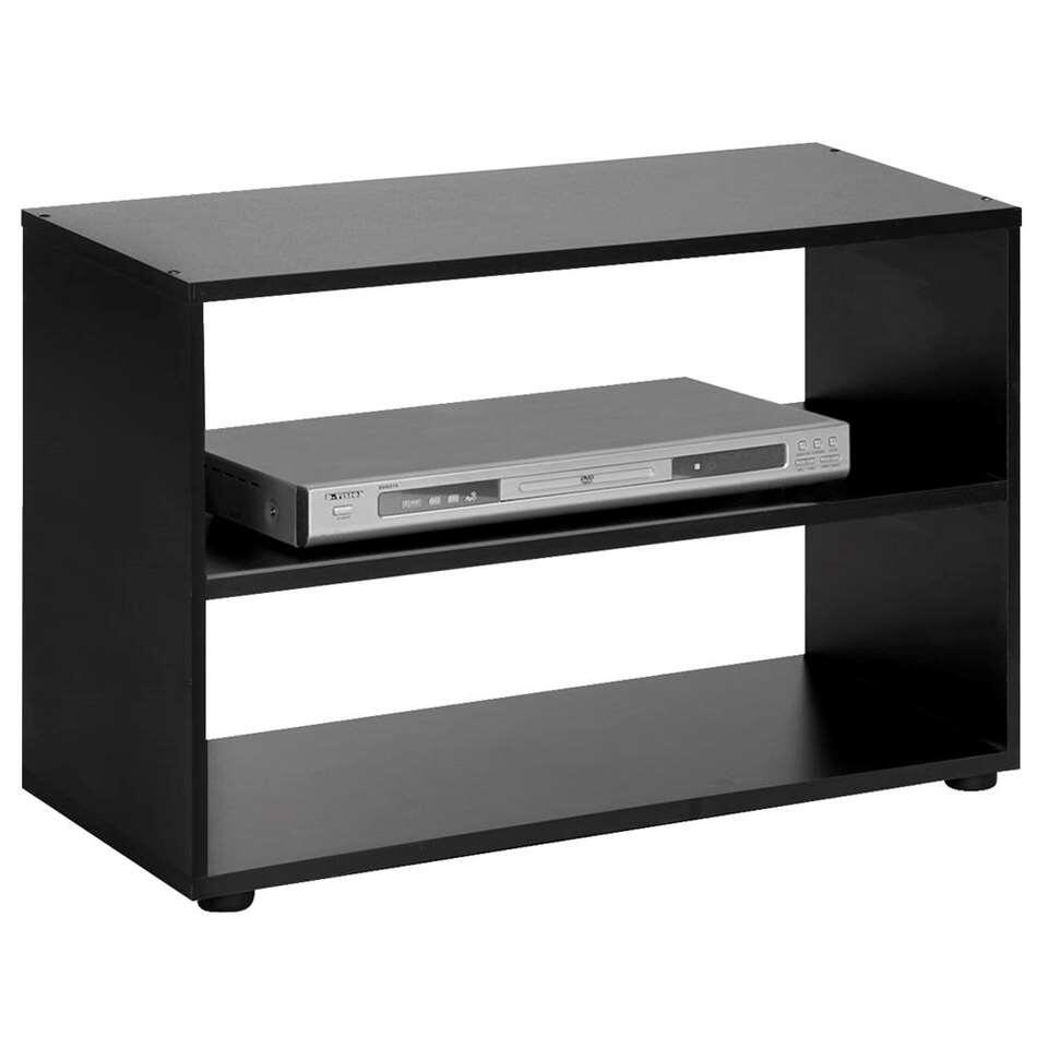 TV-meubel Vancouver - zwart/hout - 45x60x39 cm