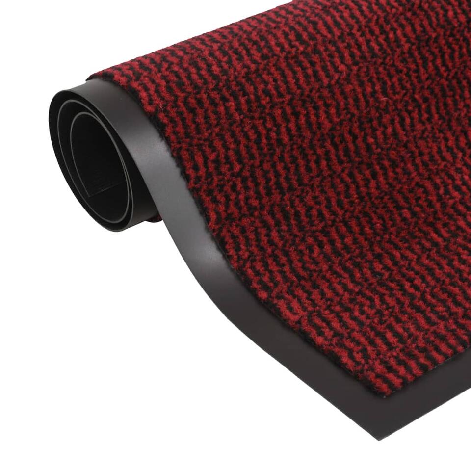 vidaXL Droogloopmatten 2 st rechthoekig getuft 120x180 cm rood product
