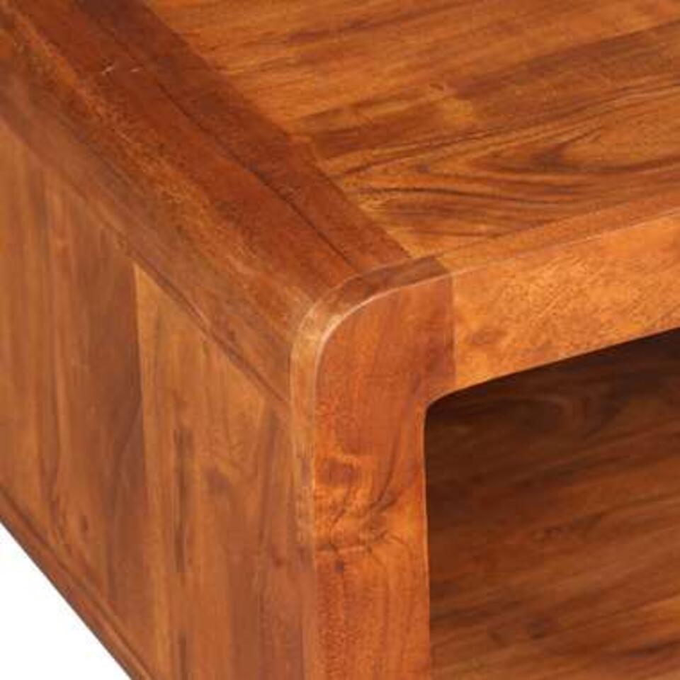VIDAXL Salontafel 90x50x30 cm massief hout en sheesham afwerking