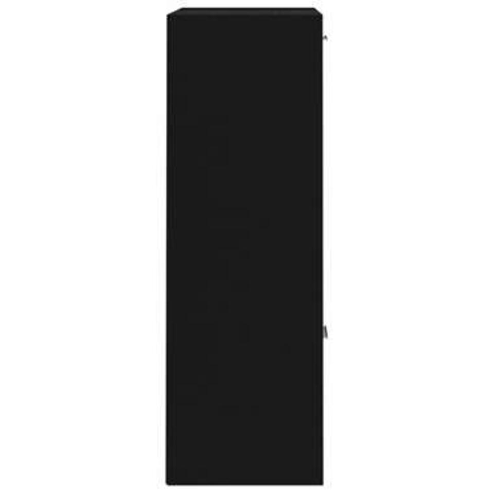 VIDAXL Opbergkast 60x29,5x90 cm spaanplaat zwart