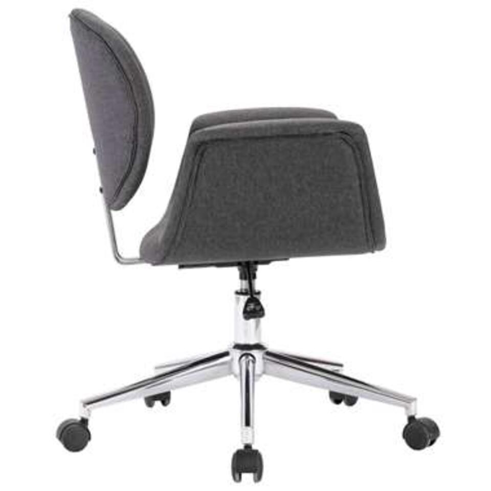 VIDAXL Kantoorstoel - draaibaar stof - grijs