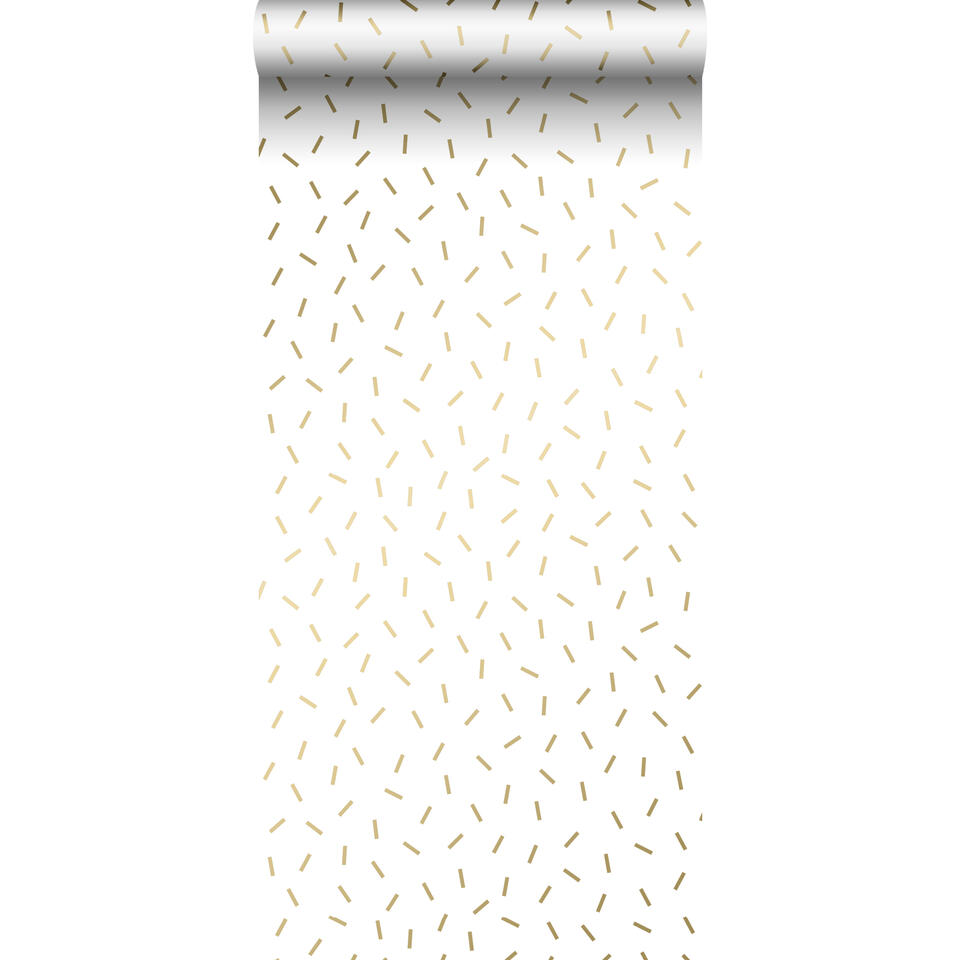 ESTAhome behang - grafisch motief - wit en goud - 0.53 x 10.05 m product