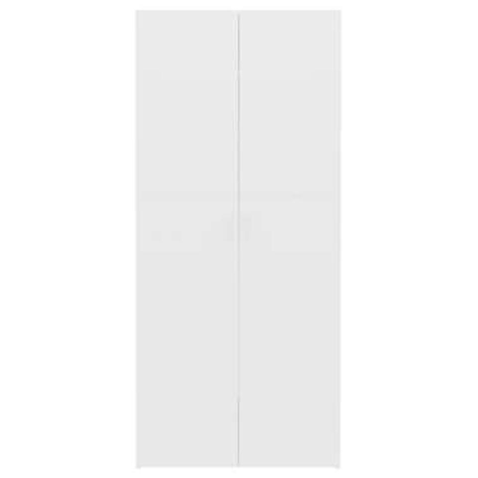VIDAXL - Schoenenkast - 80x35,5x180 cm - spaanplaat - wit