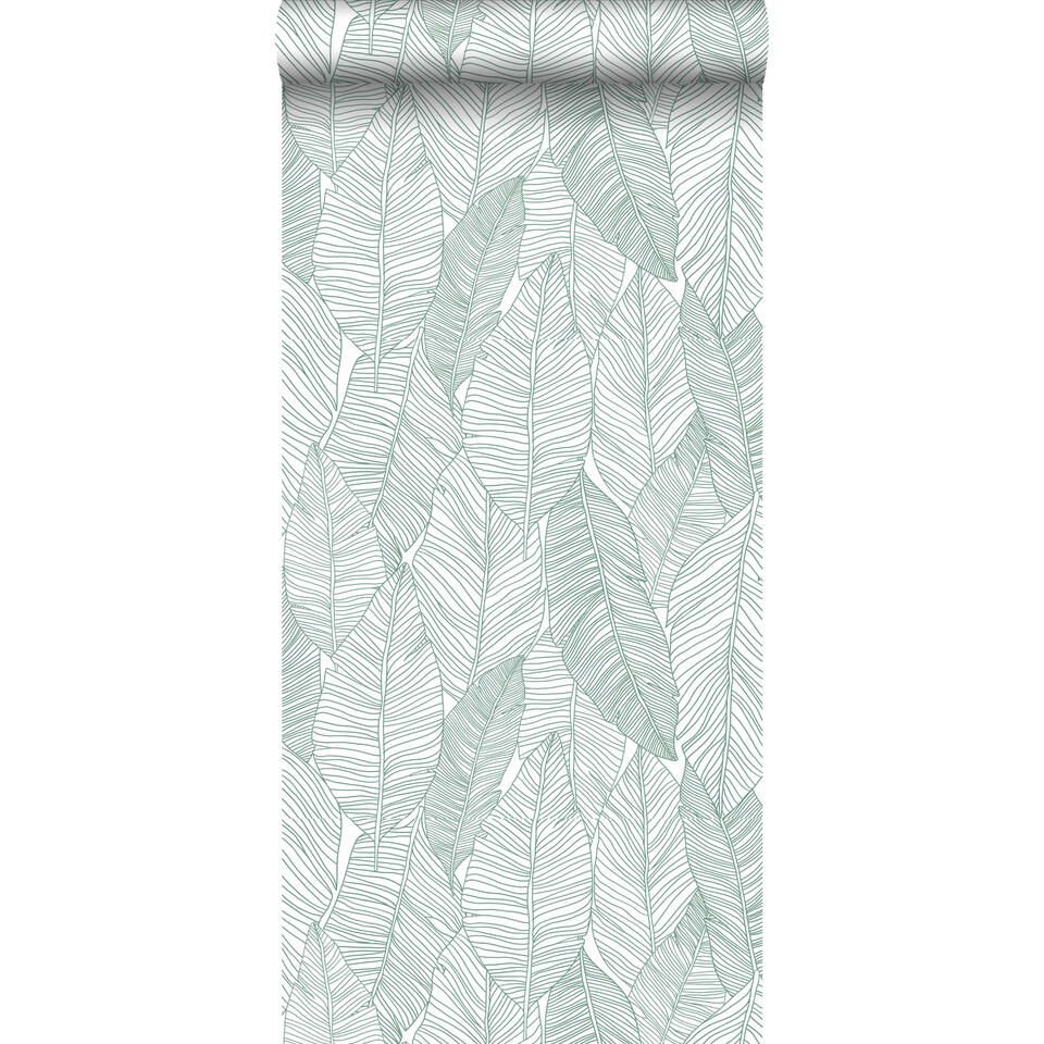 ESTAhome behang - getekende bladeren - groen - 0.53 x 10.05 m product