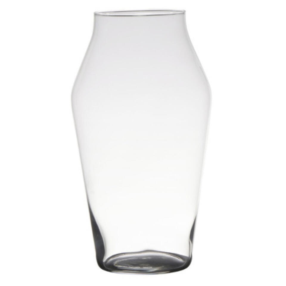 Bellatio Design Vaas - transparant - glas - 16 x 25 cm