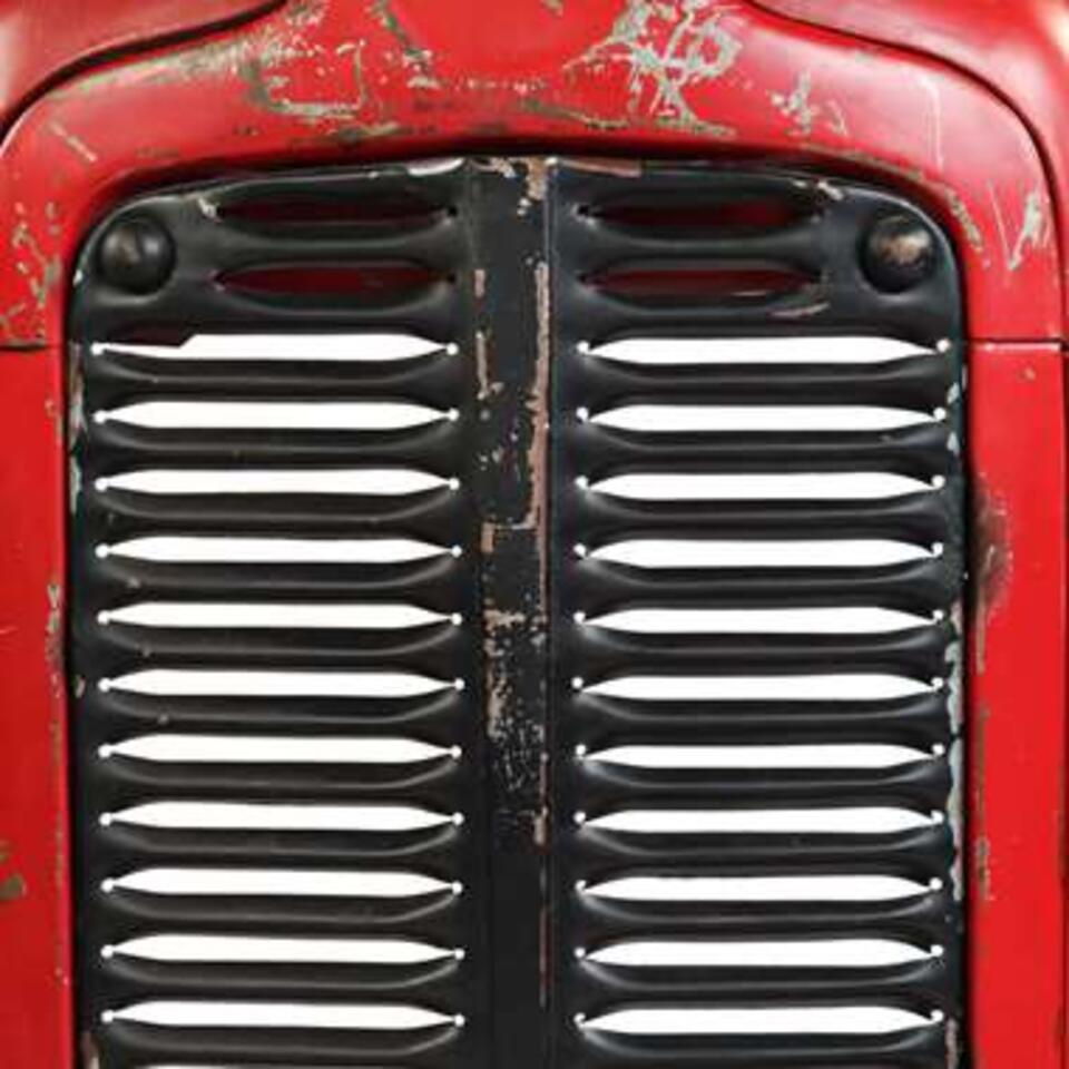 VIDAXL Bartafel tractor 60x150x107 cm massief mangohout rood
