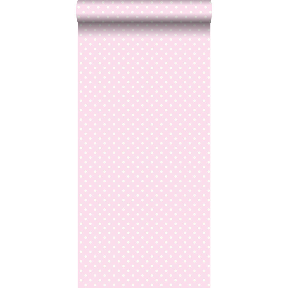 ESTAhome behang - kleine stippen - zacht roze en wit - 53 cm x 10,05 m product
