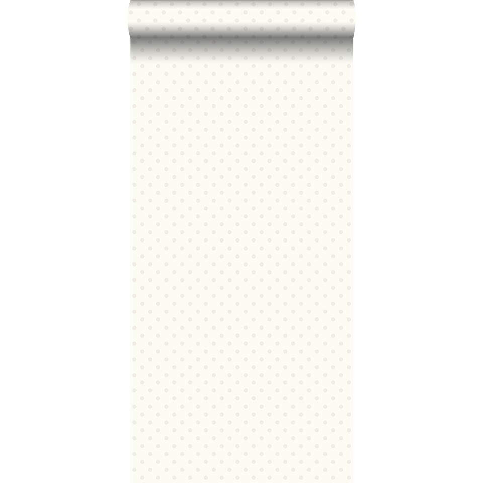 ESTAhome behang - kleine stippen - glanzend wit - 53 cm x 10,05 m product