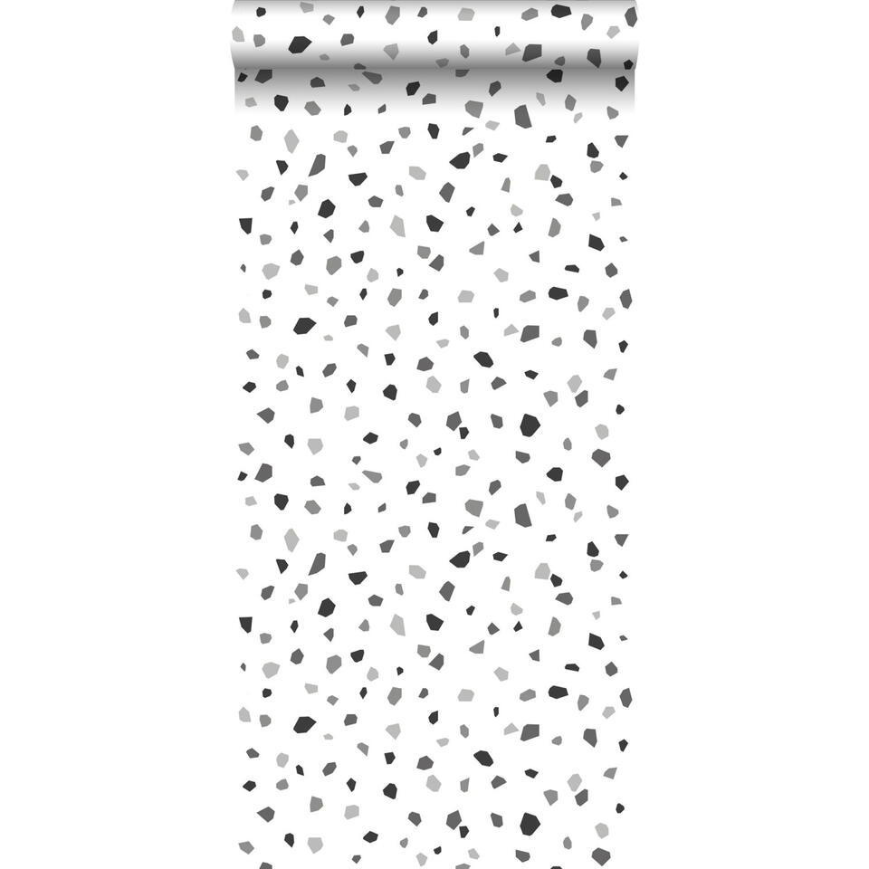 ESTAhome behang - terrazzo - zwart, wit en grijs - 0.53 x 10.05 m product