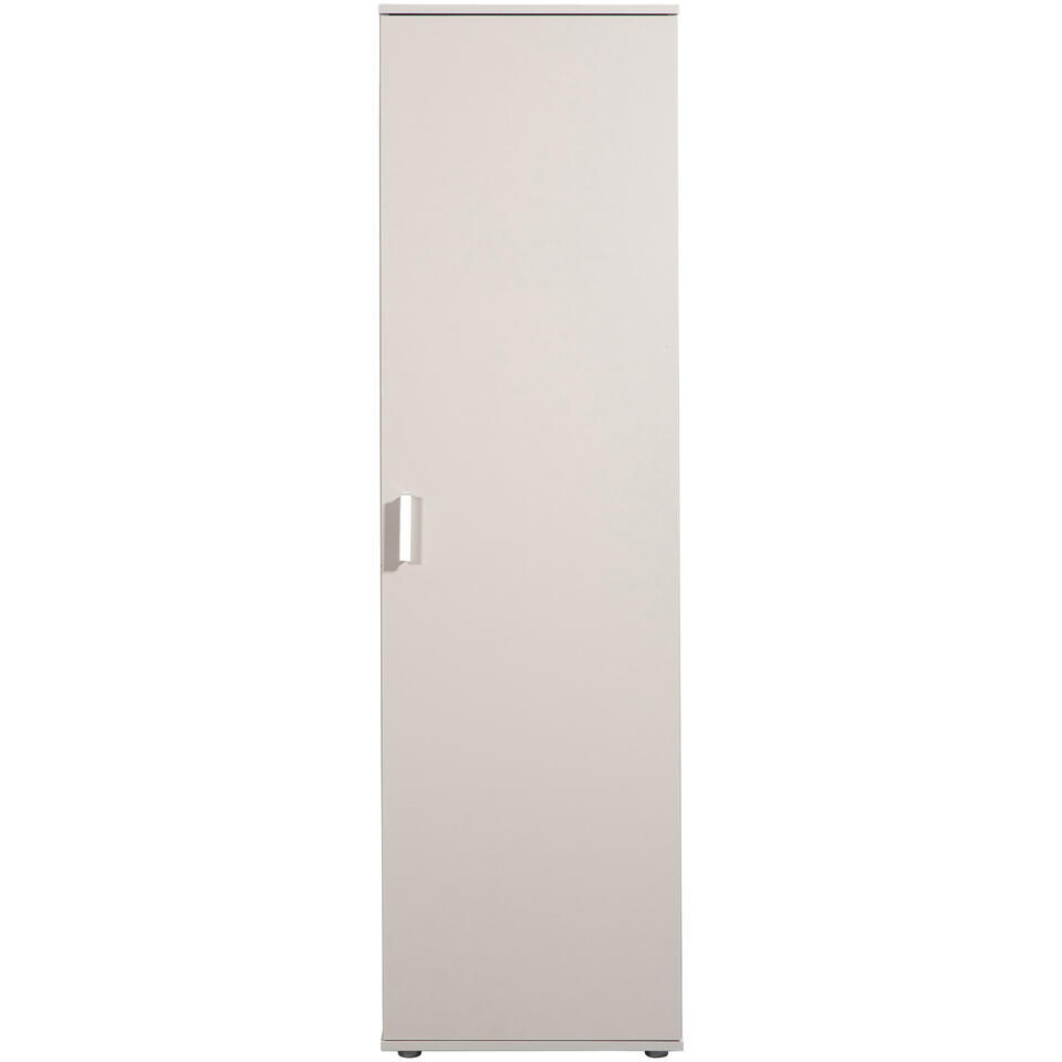 25% korting - Leen Bakker - Kast Inca - Greige - 184x50x34,5 Cm - Spaanplaat - Grijs#Beige - 34.5x50x184 Cm