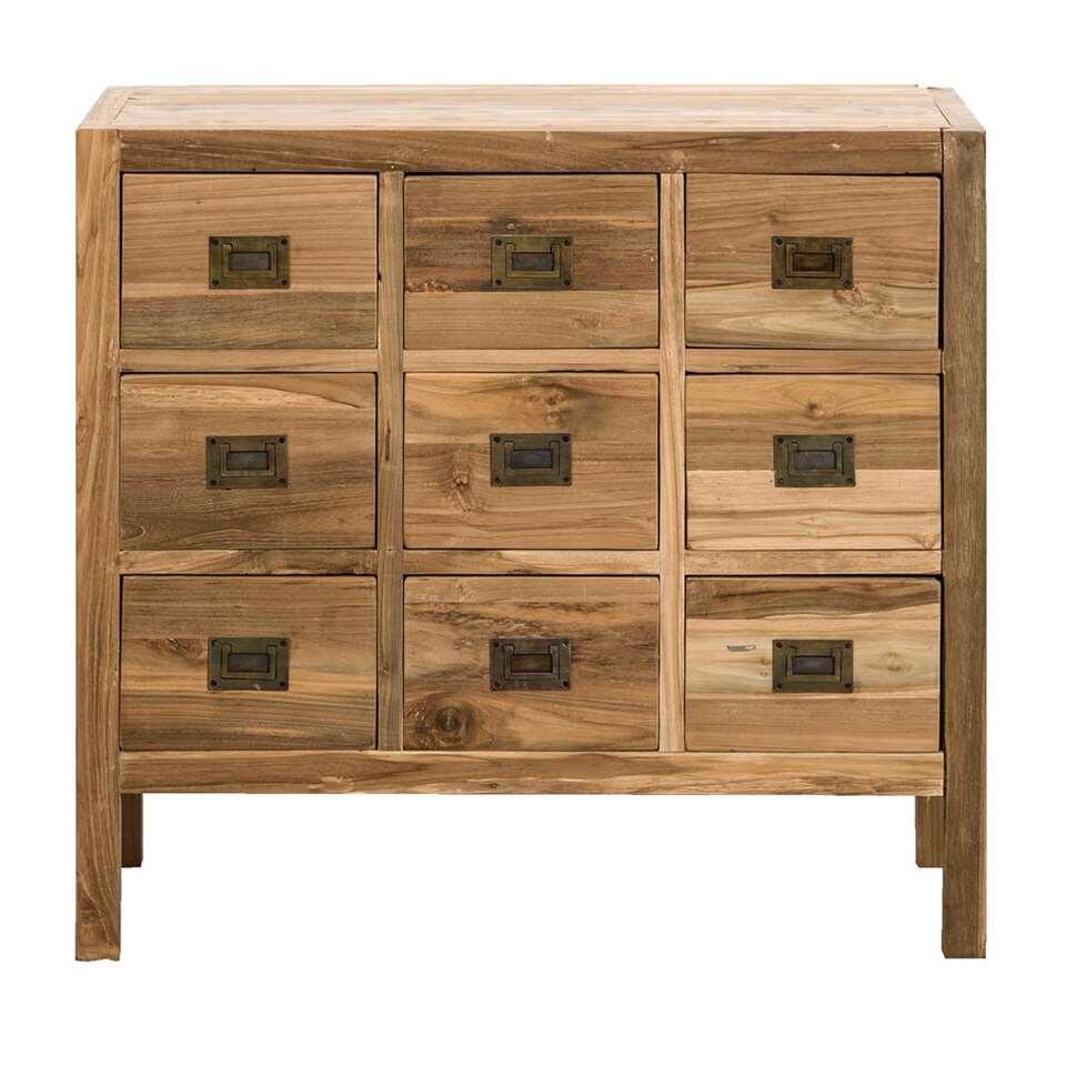 Kast Dean - natural recycled hout - 75x80x35 cm