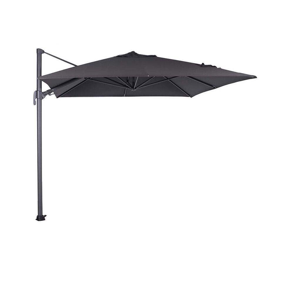 platform reactie barsten Garden Impressions parasol S 250x250 d. grijs/zwart met voet en hoes | Leen  Bakker