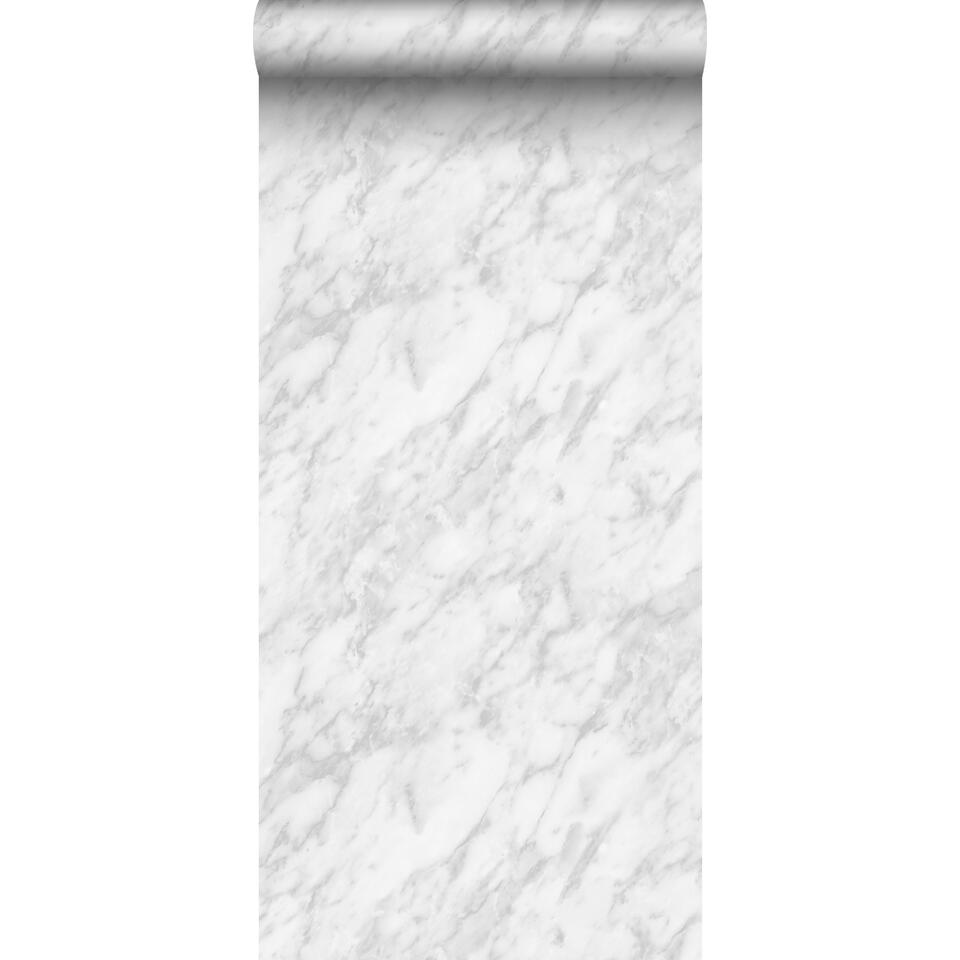 karton Baan zwak ESTAhome behang - marmer - wit en grijs - 0.53 x 10.05 m | Leen Bakker