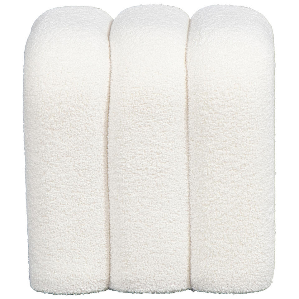 15 korting Leen Bakker Poef Alfaro 45x38x41 Cm Teddy Wit