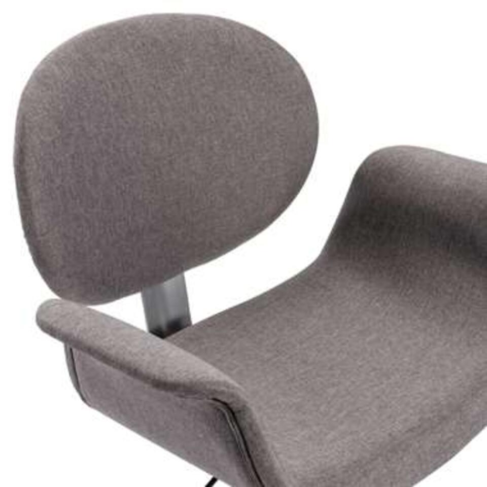 VIDAXL Kantoorstoel draaibaar in stof grijs