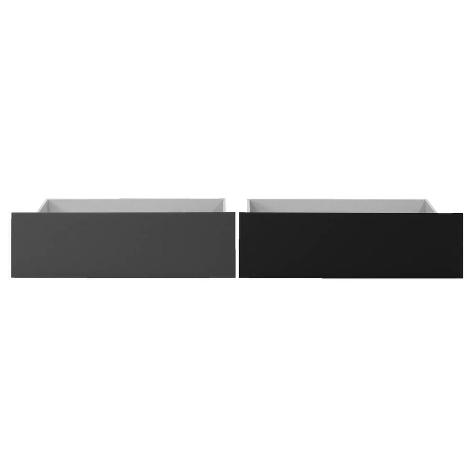 Opberglades Tempo - antraciet/zwart - 31x99x70 cm