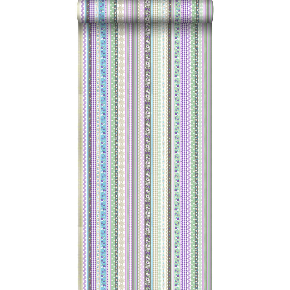 ESTAhome behang - lintjes - pastelkleuren - 53 cm x 10,05 m product