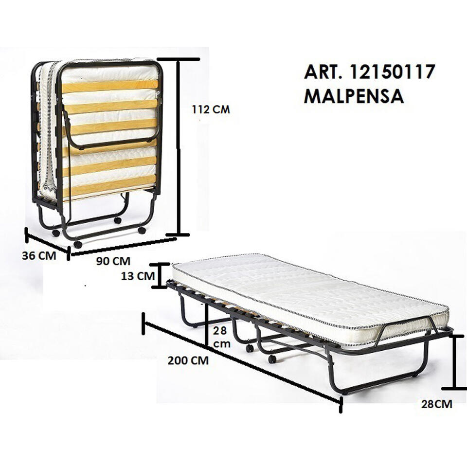 Logeerbed Malpensa (incl. hoes) - 90x200 cm