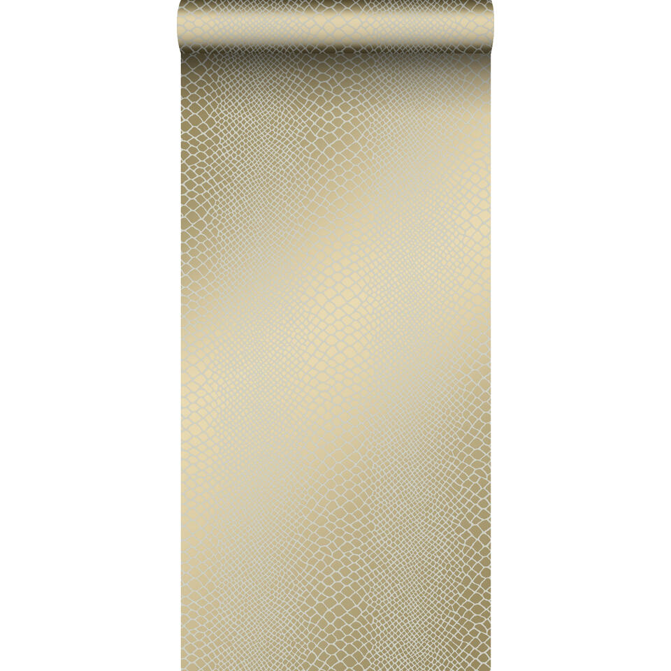 Origin behang - glanzend brons - cm x 10,05 m | Leen Bakker