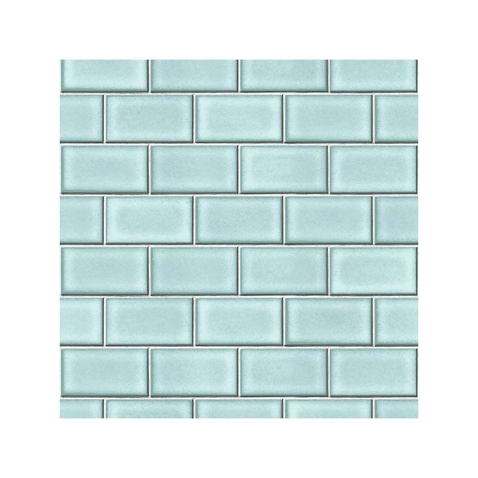 Dutch Wallcoverings - Beaux arts 2 brick tile light blue - 0,53x10,05m