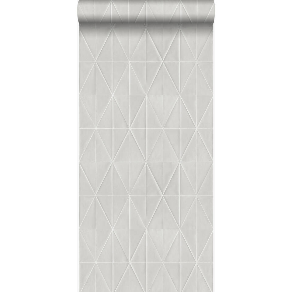 Origin behang - grafische vorm - glanzend grijs - 53 cm x 10,05 m product