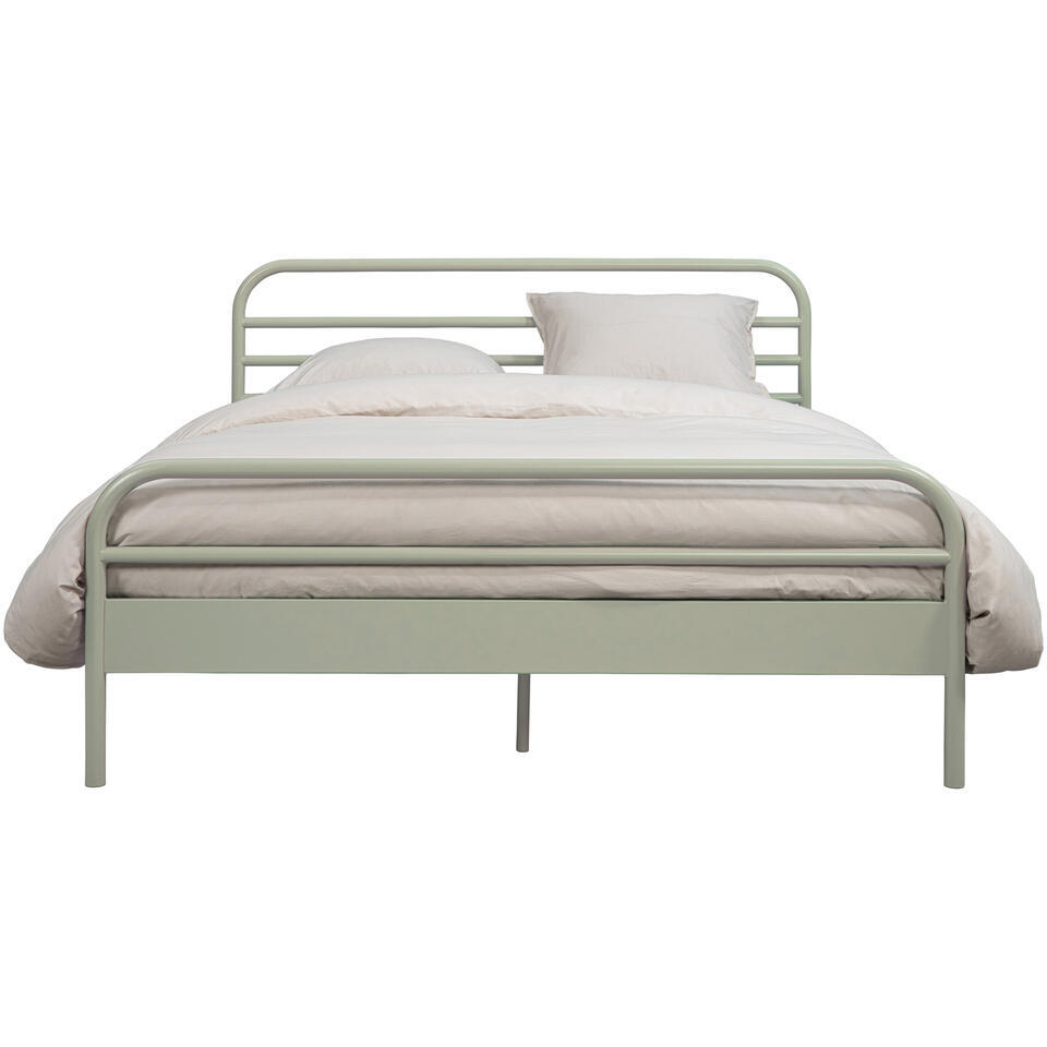 Leen Bakker - Bed Jada - 160x200 Cm - Metaal - Groen