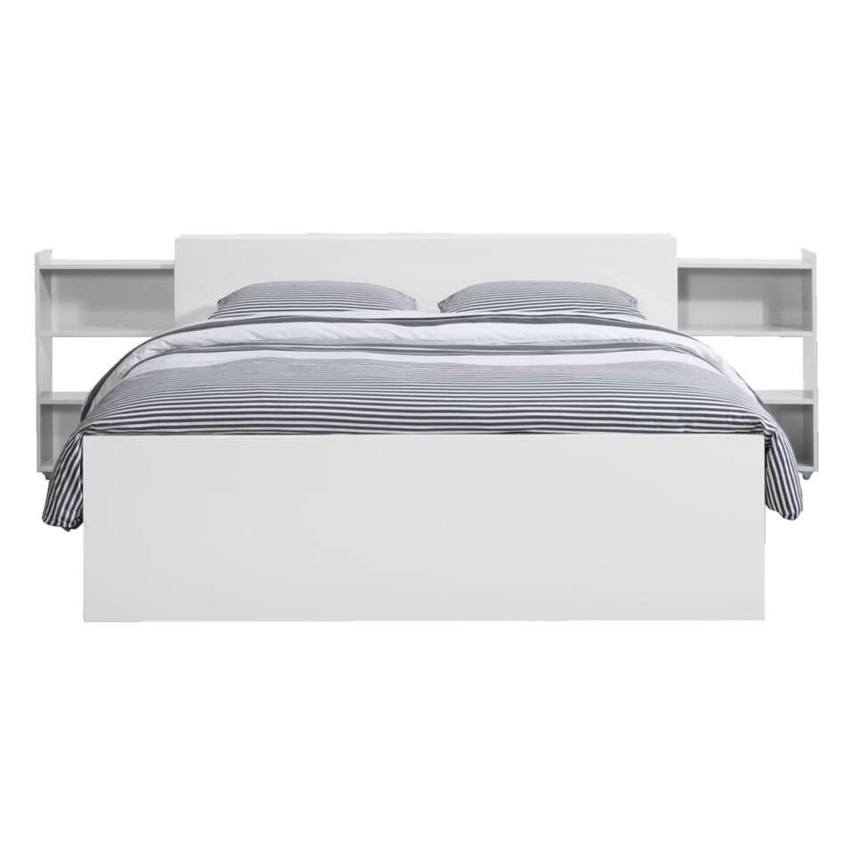 Bed Naia - hoogglans wit - 160x200 cm