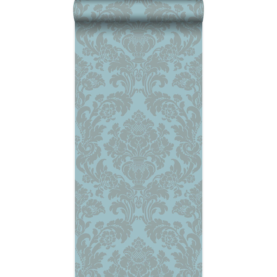Origin behang - ornamenten - ijsblauw - 53 x 10,05 m | Leen Bakker