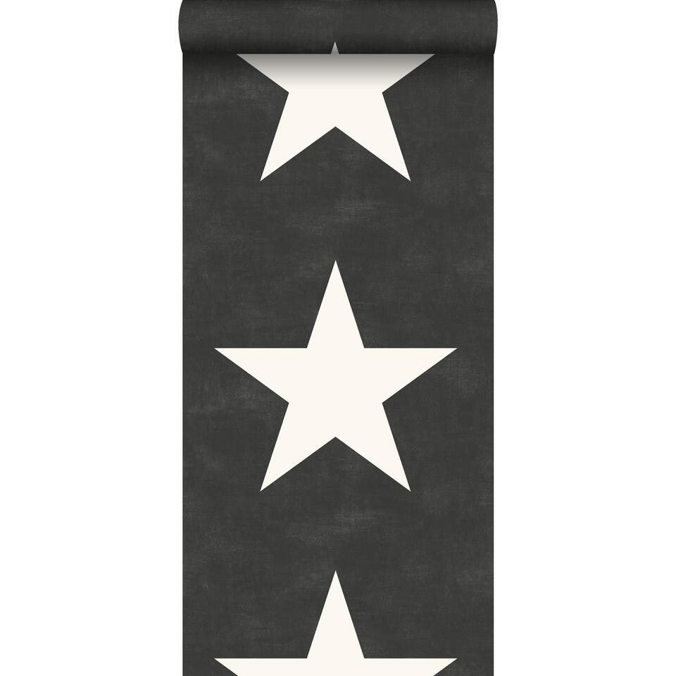 ESTAhome behang - sterren - zwart en wit - 53 cm x 10,05 m product