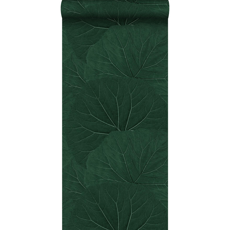 ESTAhome behang - grote bladeren - emerald groen - 0.53 x 10.05 m product