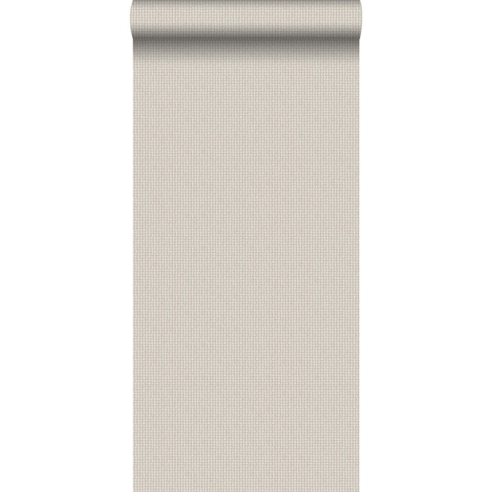 ESTAhome behang - geborduurd motief - beige - 53 cm x 10,05 m product