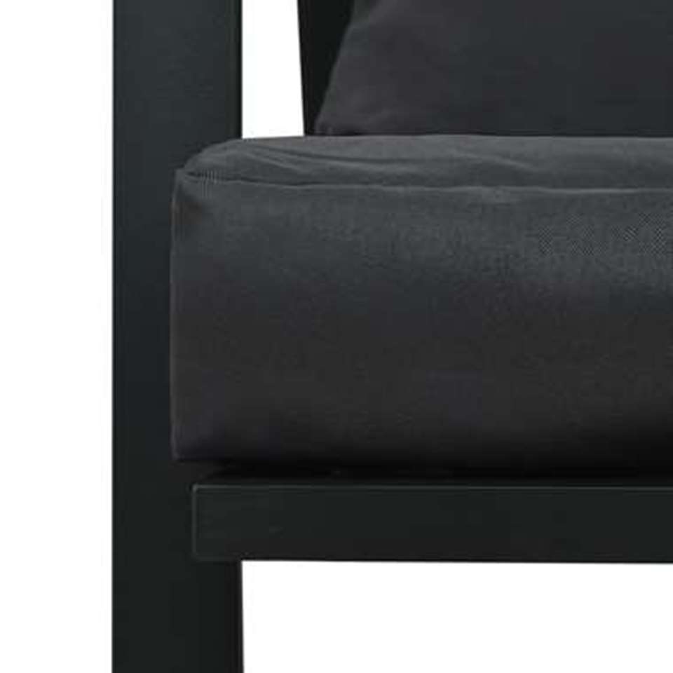 VIDAXL 5-delige loungeset met kussens - donkergrijs aluminium